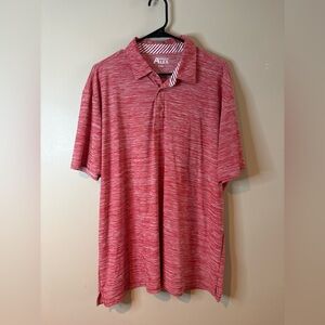 Alex Vando Heathered Red Short Sleeve Polo NWOT